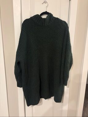 old navy green sweater dress Long-Sleeve Turtleneck Midi Sweater Shift Dress